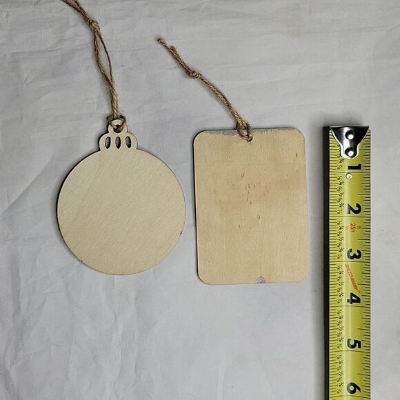 Set of 2 Handpainted Deer & Festive Cow ornaments - Picture 3 of 3